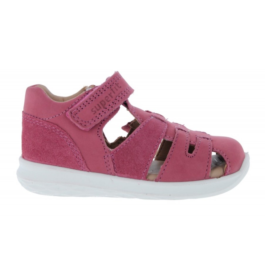 Children'S Superfit Girls Sandals | Bumblebee Closed Toe Sandals - Pink Nubuck