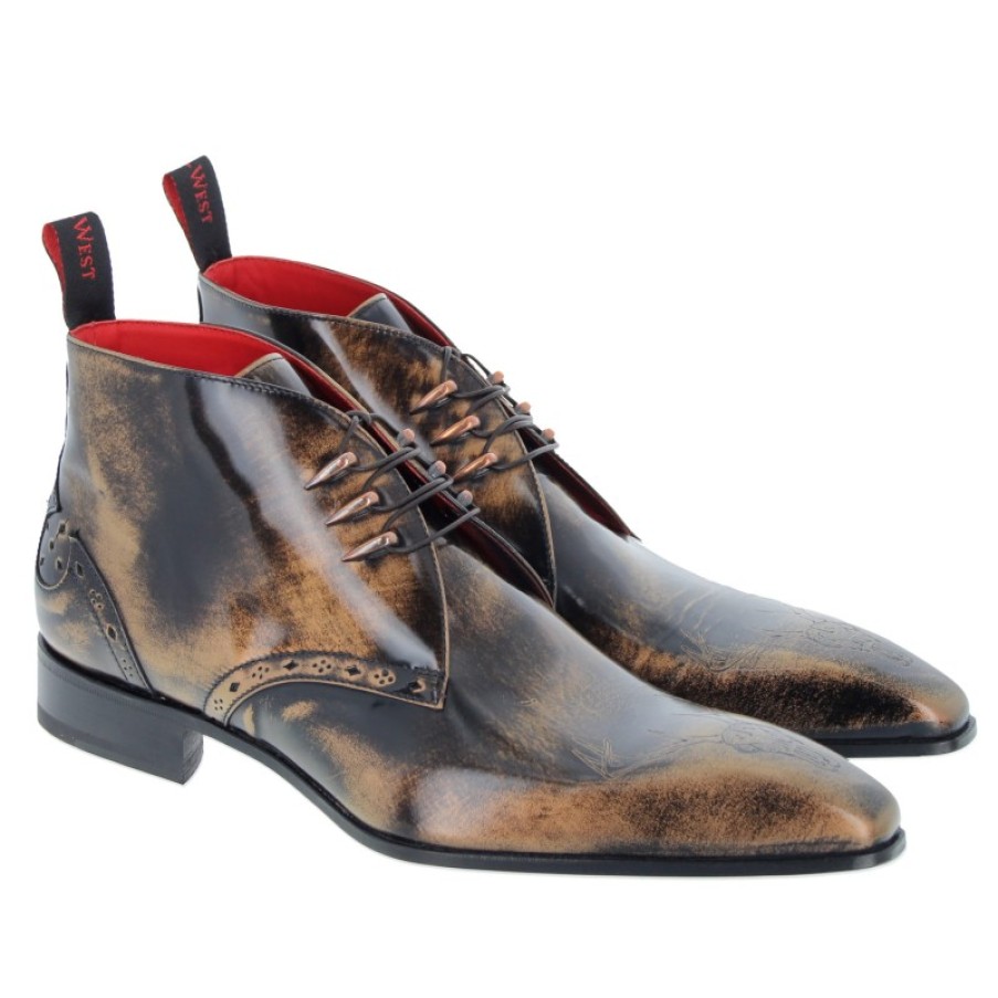 Men'S Jeffery West | Casati Boots - Bronze Leather