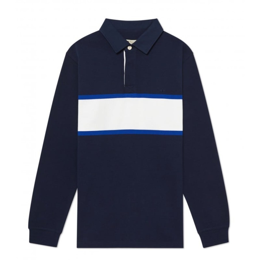 Men'S R. M. Williams | Tweedale Rugby Top - Navy White