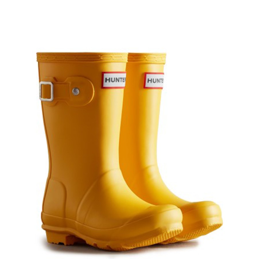 Children'S Hunter Boys Wellington Boots | Original Kids Kft5000Rma Wellies - Yellow