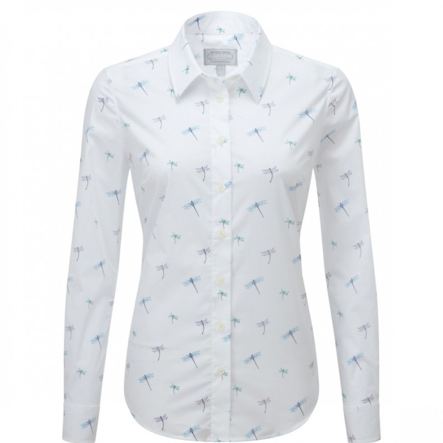 Women'S Schoffel | Norfolk Shirt 4109 - Dragonfly Print