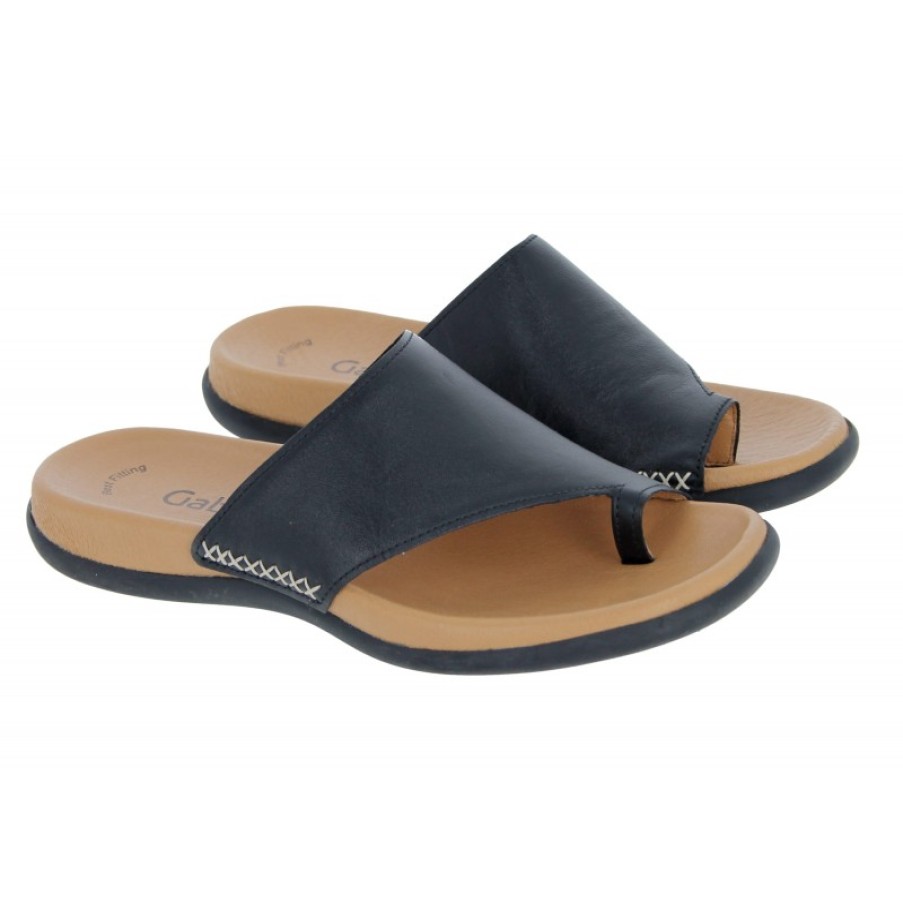 Women'S Gabor | Lanzarote 03.700 Sandals - Black Leather