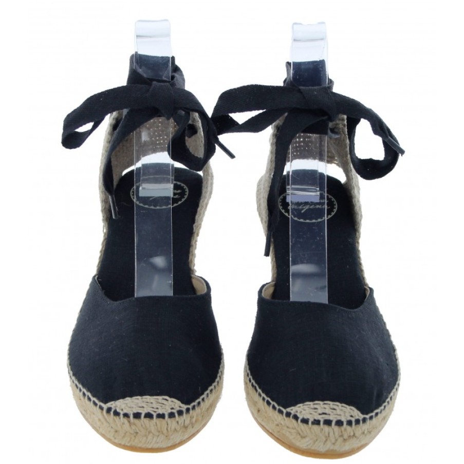 Women'S Toni Pons | Calonge Wedge Espadrilles - Black Linen