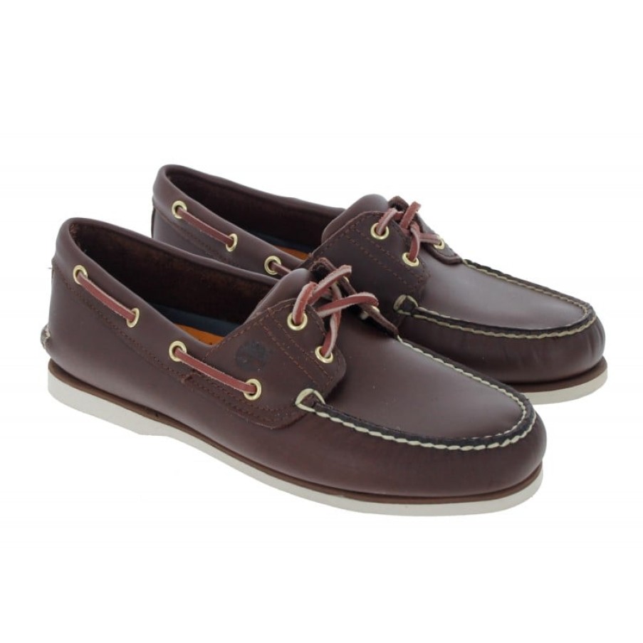 Men'S Timberland | Mens Classic 2 Eye Boat Shoes Tb0740352141 - Brown Leather