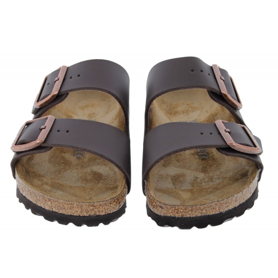 Women'S Birkenstock | Arizona 0051703 Sandals - Dark Brown Birko-Flor