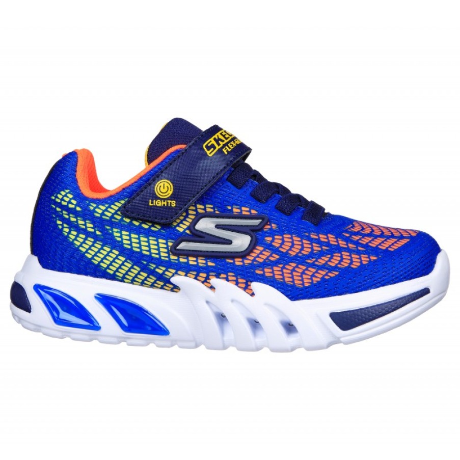 Children'S Skechers Boys Trainers | Flex-Glow Elite 400137L Trainers - Royal/Orange