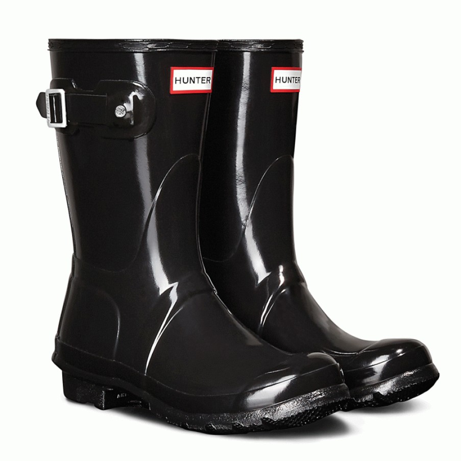 Women'S Hunter | Womens Original Short Gloss Wfs1000Rgl Wellingtons - Black