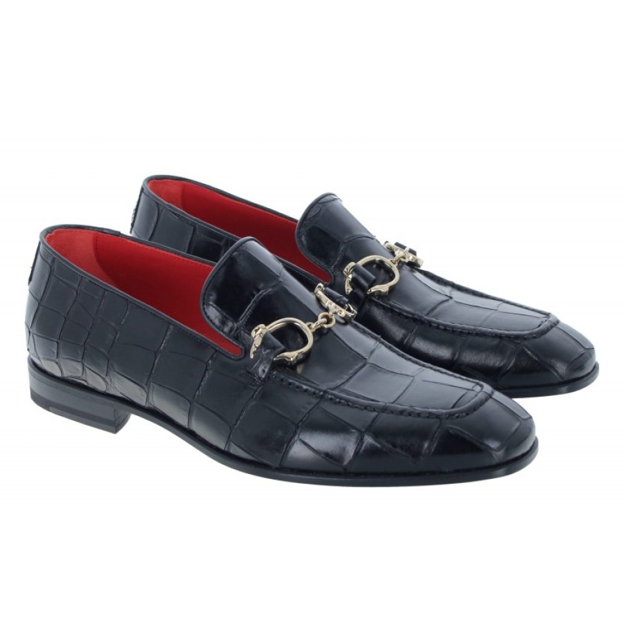 Men'S Jeffery West | Club Montepulciano Shoes - Black Leather