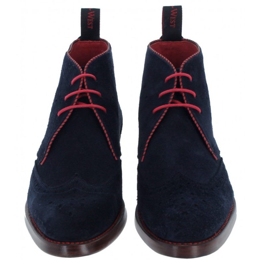 Men'S Jeffery West | Worship Boots - Navy Suede