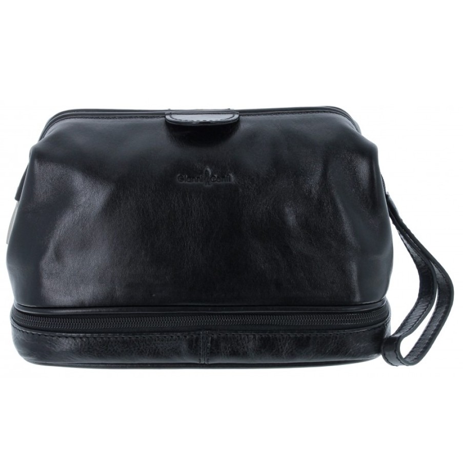 Men'S Gianni Conti | 9405011 Wash Bag - Black