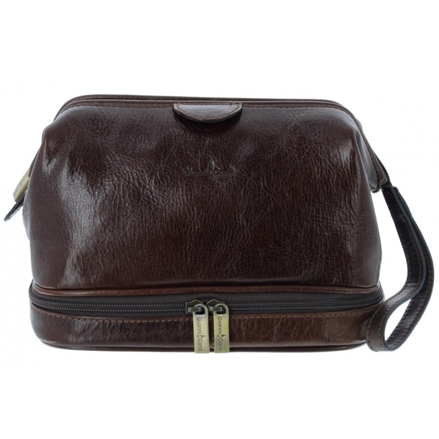 Men'S Gianni Conti | 9405011Wash Bag - Brown