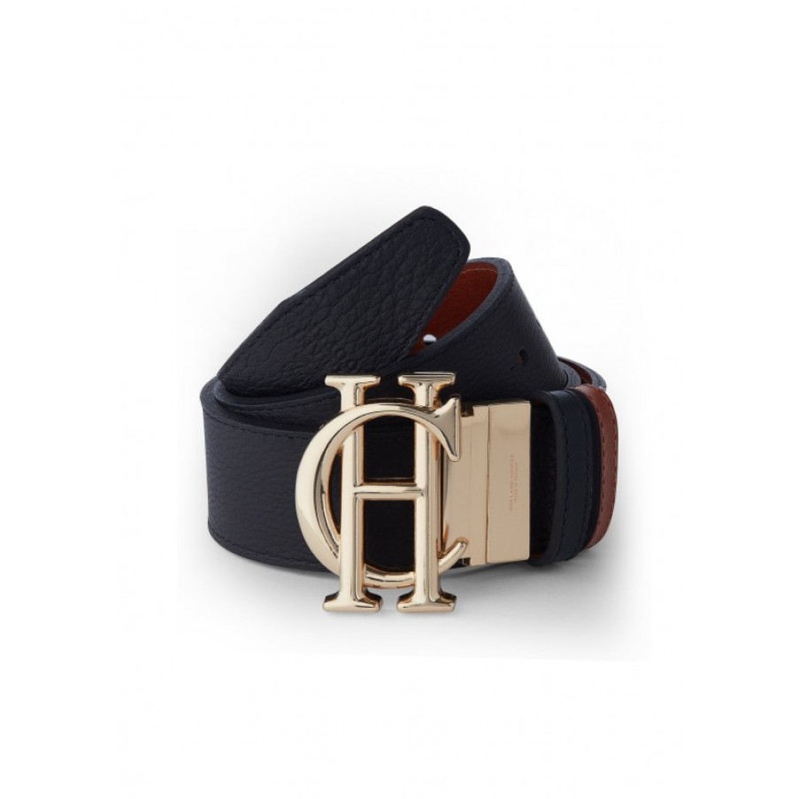 Women'S Holland Cooper | Hc Classic Belt Reversible - Black Tan