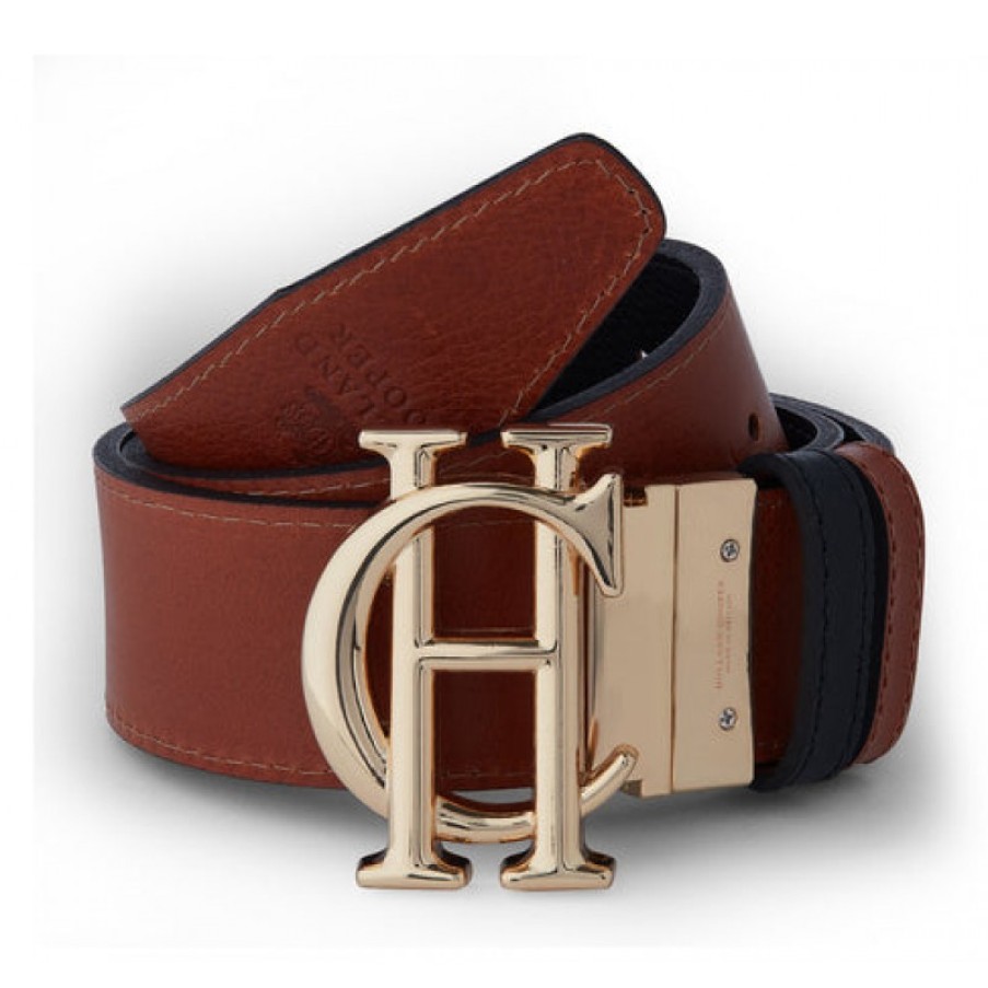 Women'S Holland Cooper | Hc Classic Belt Reversible - Black Tan