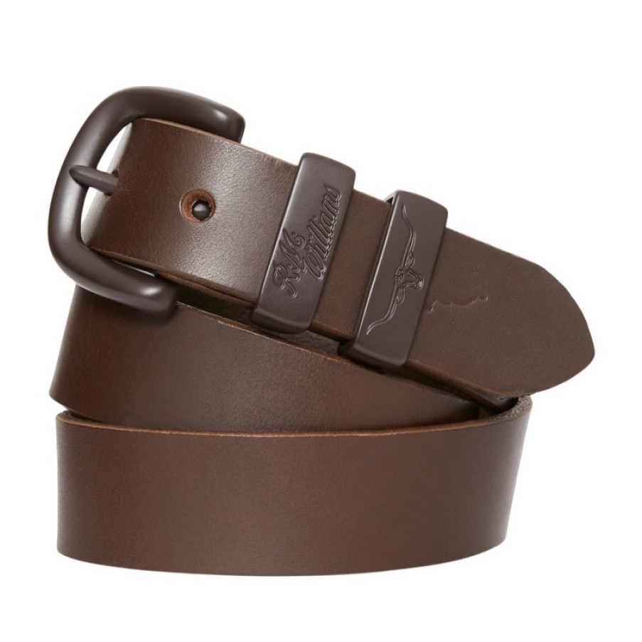 Men'S R. M. Williams | Drover 1.5" Belt - Chocolate