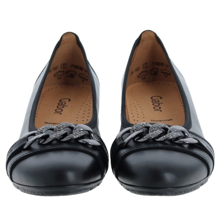 Women'S Gabor | Rene 34.160 Flat Shoes - Black Letaher