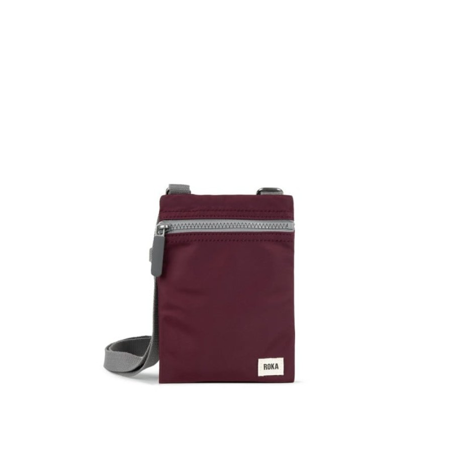 Women'S Roka London | Chelsea Recycled Nylon Crossbody Bag - Plum