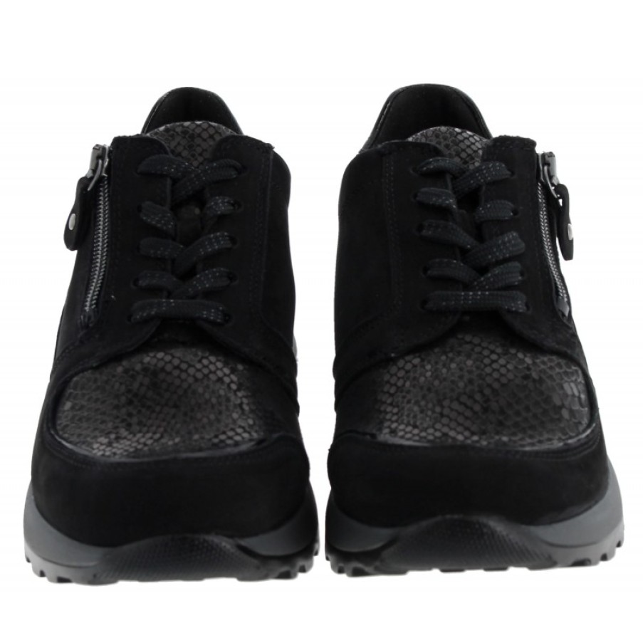 Women'S Waldlaufer | Hiroko H64007 Trainers - Black Leather