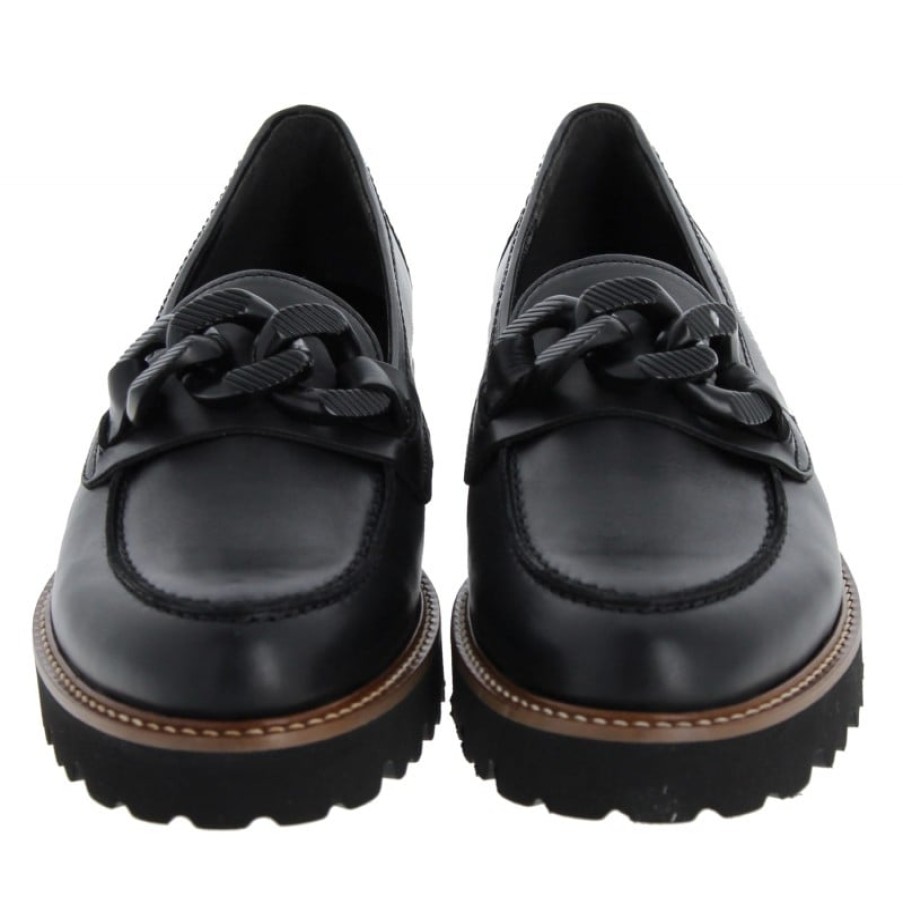 Women'S Gabor | Squeeze 35.240 Loafers - Black Leather