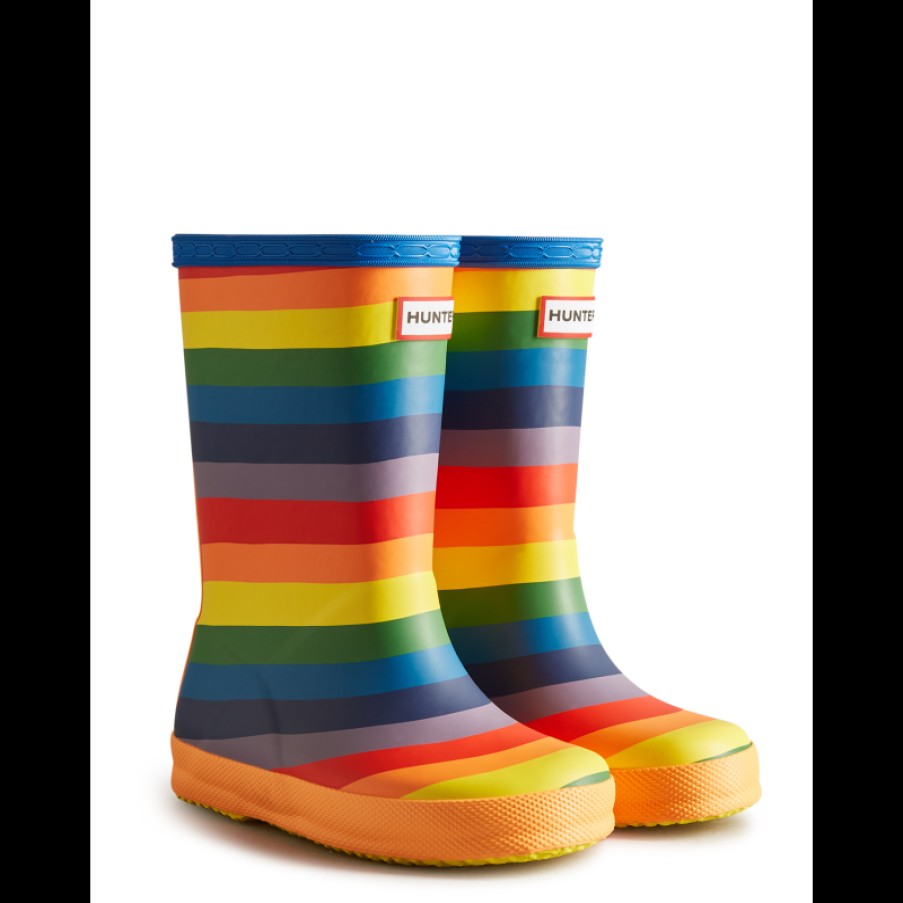 Children'S Hunter Girls Wellington Boots | Kids Original Kft5092Rma Rainbow Wellies - Multicoloured