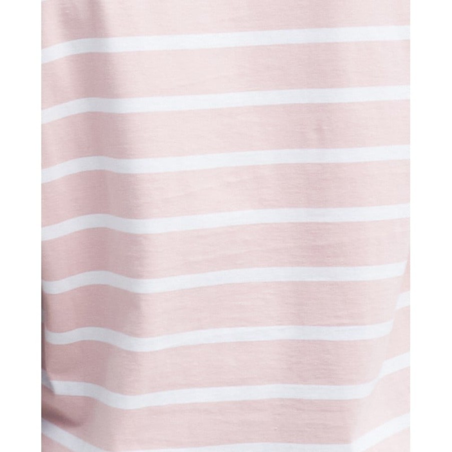 Women'S Barbour | Otterburn Stripe T-Shirt Lts0555 - Shell Pink Cotton