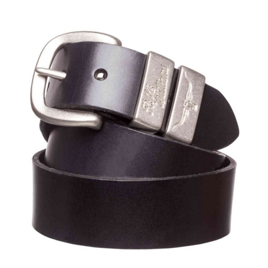 Men'S R. M. Williams | 3 Piece Solid Hide Belt - Black