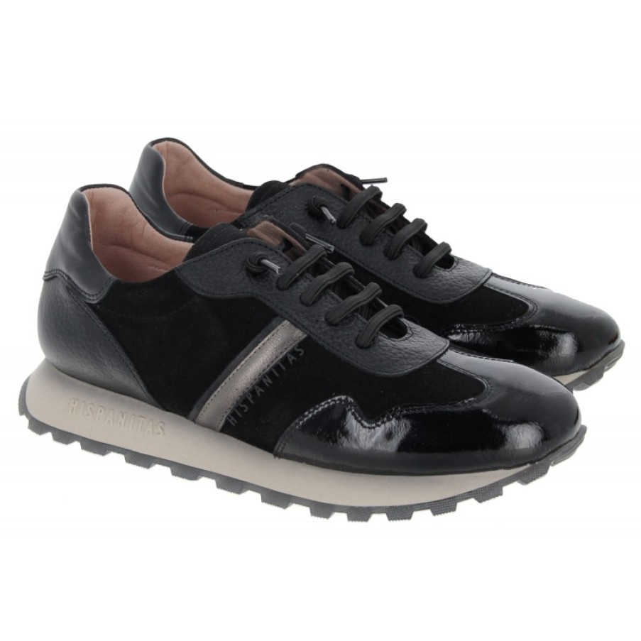 Women'S Hispanitas | Loira Hi233073 Trainers - Black Leather